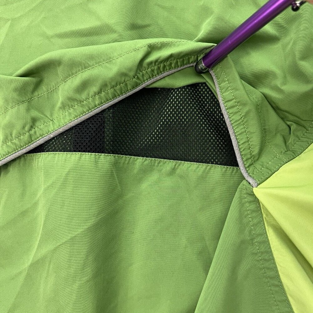 BROOKS Running Jacket Womens L Green Vented Windbreaker Full Zip Pockets - Picture 11 of 15